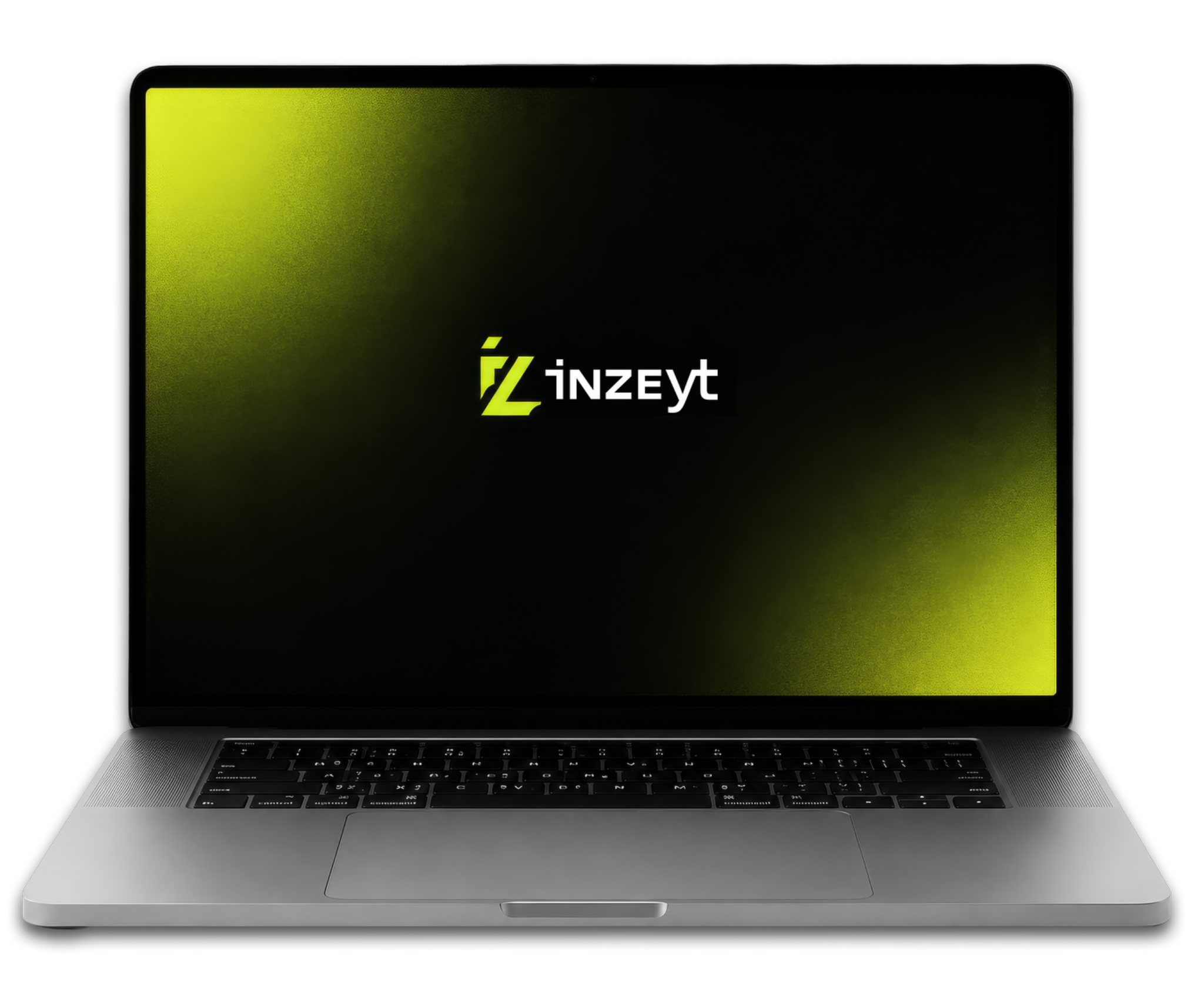 Mockup de computador con identidad visual Inzeyt